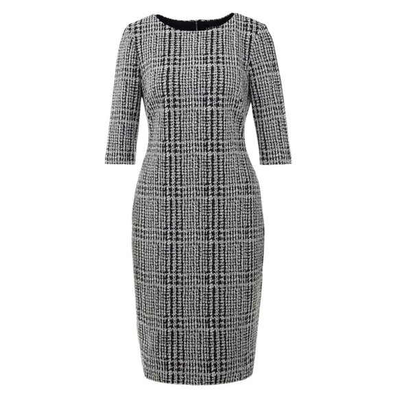 BNWOT Ralph Lauren Classy Black & White Knee Length Shift Dress - Picture 3 of 10